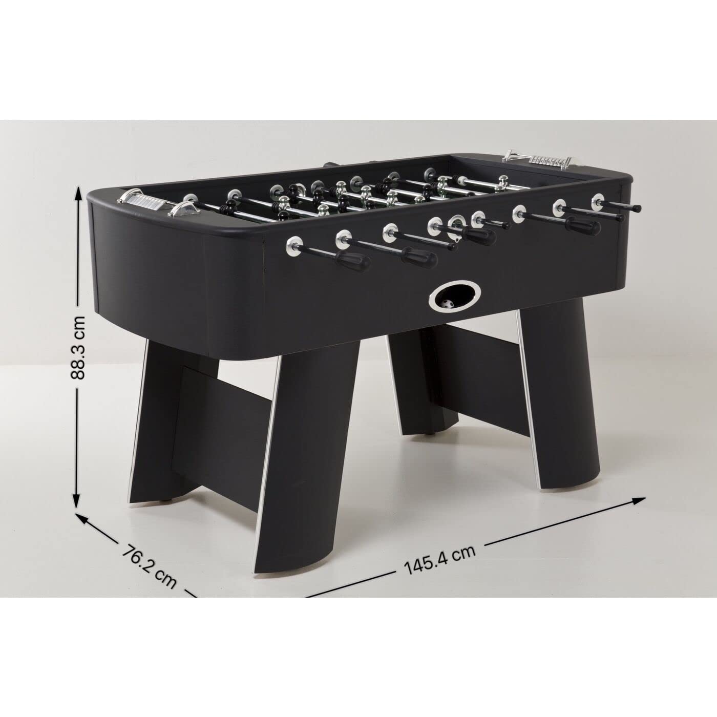 Kare Kicker Style - Futbolín (90 x 125 x 145 cm), Color Negro y Plateado