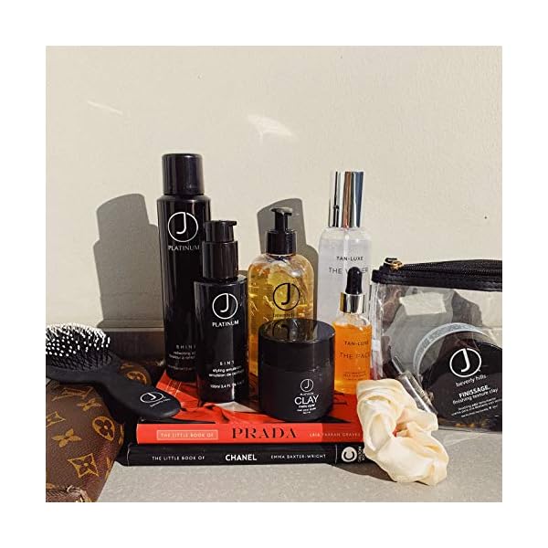 J Beverly Hills Platinum 5 In 1 Leave-in Styling Emulsion Cream with Argan Oil for Heat Protection, (3.4 Oz)