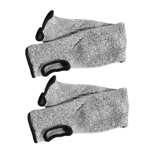 jojofuny 1 Par De Guantes De Trabajo Resistentes Al Corte Hppe Gris Protector De Brazo Protector De Brazo De Construcción