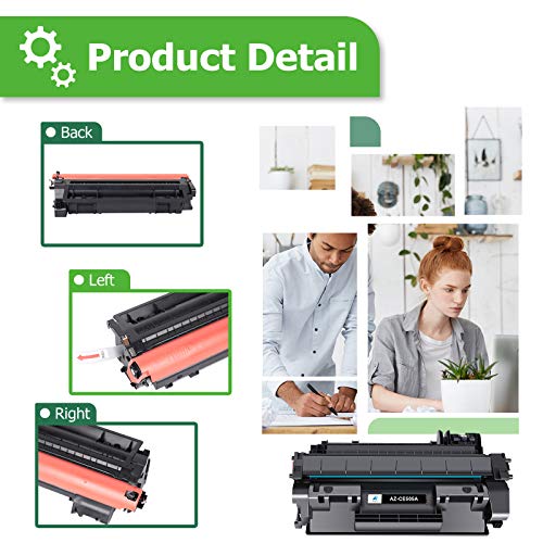 Aztech Compatible Toner Cartridge Replacement For Hp Ce505A 05A For Hp P2035 P2035N P2055Dn 2055Dn 2035N P2030 P2050 P2055D P2055X 2055D 2055X Printer (Black 2-Pack) #TOP4