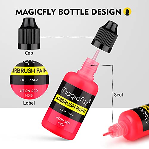 Magicfly MF9015-EVO-FBA Airbrush Paint, 16 Colors Acrylic Airbrush Paint Set  thumb #4