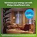 PHILIPS LED 100W A19 3-Pack Ultra Efficient Soft White LED Bulbs (2700K) 1520 Lumen (8.9W = 100W) Dimmable Clear Flicker-Free Light Bulbs
