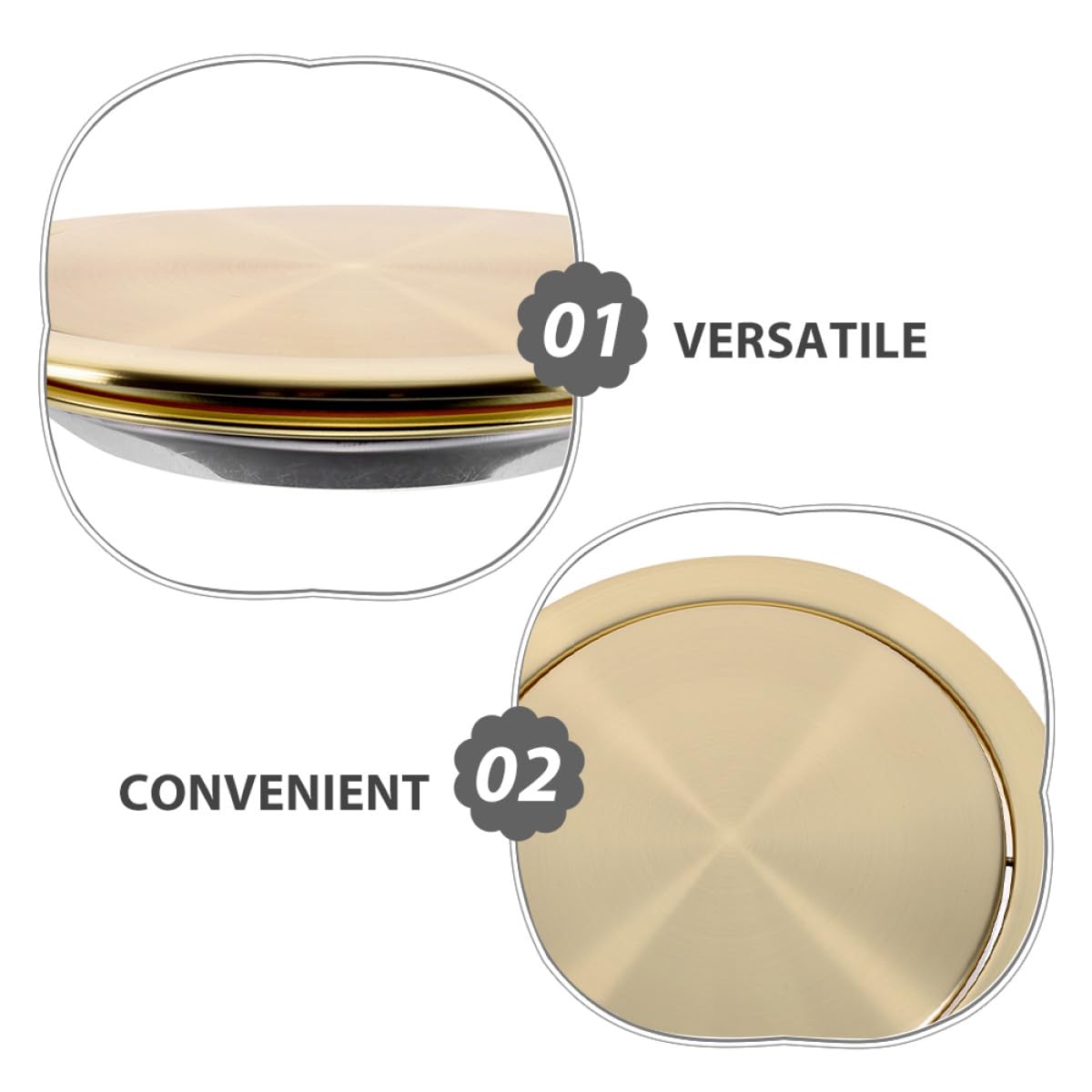 Ciieeo Tapa Empotrada de Acero Inoxidable Solapa Abatible para Cubo de Basura de Cocina y Baño, Diseño Moderno Bordes Suaves para Uso Comercial