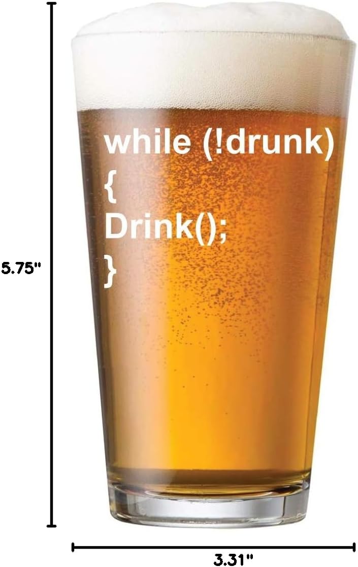 While Drunk Beer Coding - Amazing Gifts - Pint Beer Glasses - 4pcs
