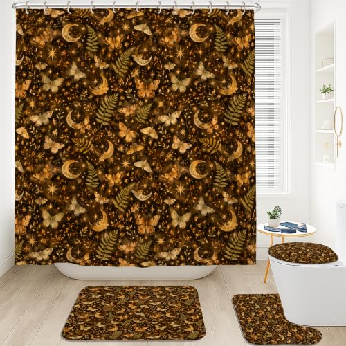 Rideau de douche en polyester de qualité supérieure au design poétique d'automne - 3