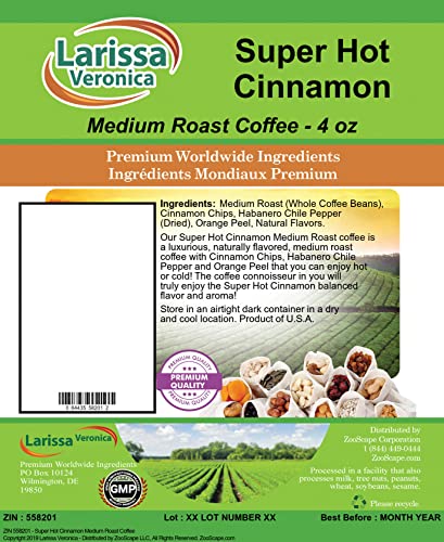 Super Hot Cinnamon Medium Roast Coffee (4 oz, 2 Pack) miniatura 2