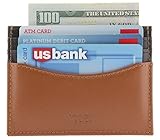 Viosi Mens Genuine Kingston Leather Slim Credit Card Holder Front Pocket Wallet with Gift Box