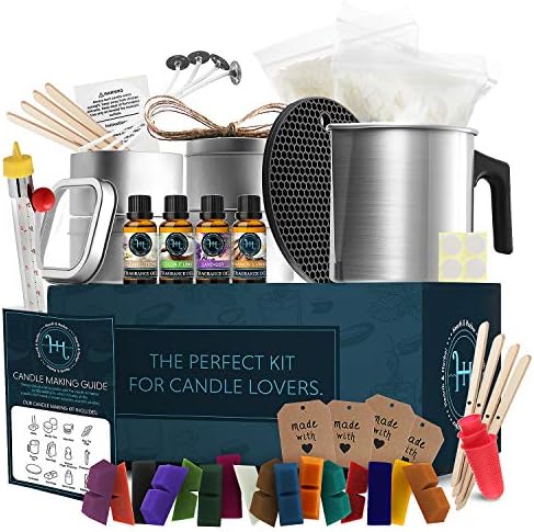 Hearth & Harbor Soy Candle Making Kit for Adults & Kids, Candle Making Supplies, DIY Candle Making Kit for Beginners, Natural Soy Wax Candle Making Kits - Complete Candle Kit, 2 Lbs
