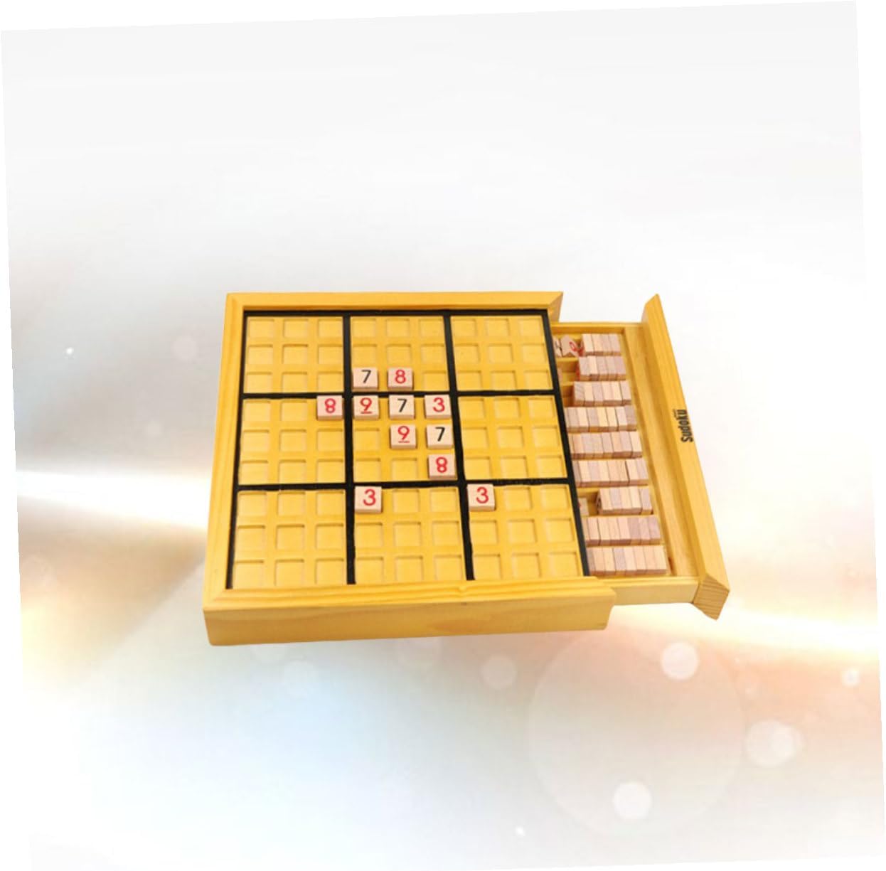 ORFOFE Wooden Sudoku Puzzle Game for Adults and Smooth Surface Intellectual for Brain Teaser DIY Number Add-up Board Game for Home Party and Family Fun
