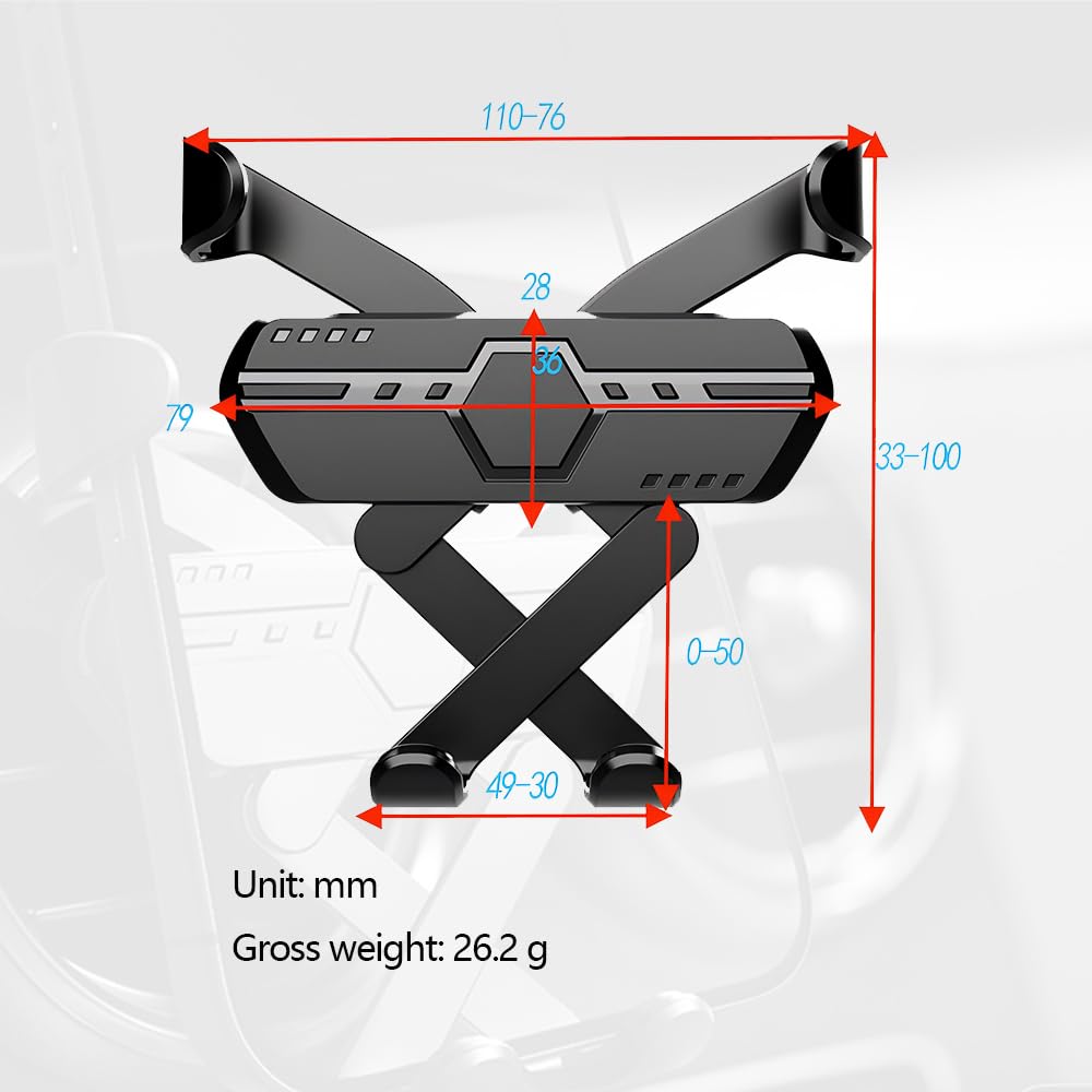 YIEDDE Support De Téléphone Rond Pour Grille D'aération De Voiture Smart 453 451 MINI-Cooper, Support De Téléphone De Voiture Pour Grille D'aération