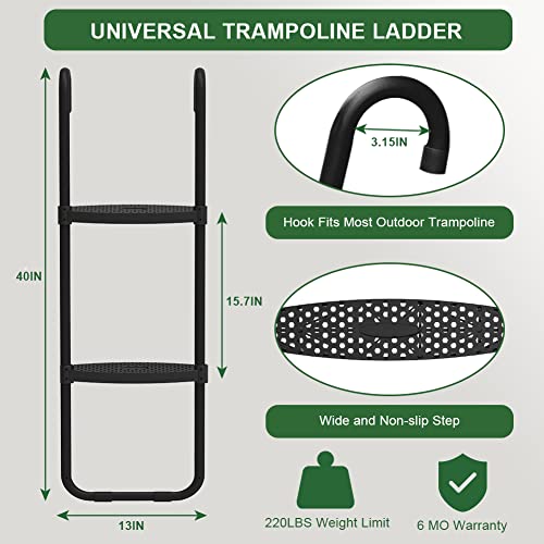 image for Eurmax USA Universal Easy-to-Assemble Trampoline Ladder, Upgraded Non-