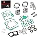 Piston & Ring Gasket Seal Rebuild Kit STD Compatible with EZGO Fuji Robin 295cc EH29C 4 Cycle Gas Golf Cart MCI Engine 1991-2008 OEM 26607-G01 26608-G01