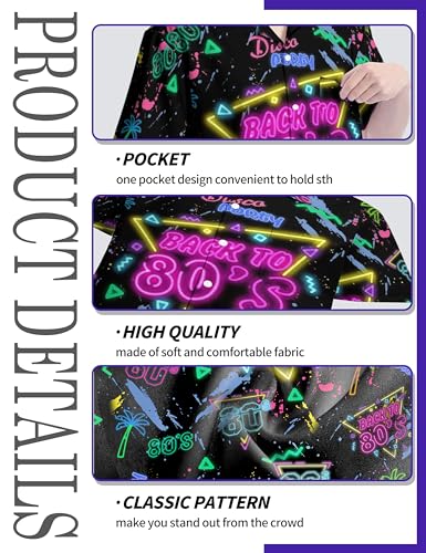 Men's Dinosaur Hawaiian Shirts Casual Button Up Short Sleeves Printed Shirt Party Outfit Funny Beach Costumes4