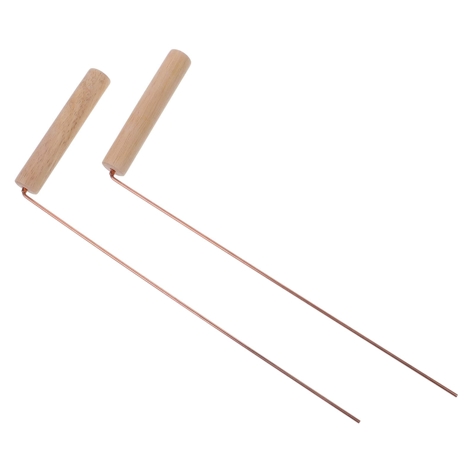 Baguettes de sourcier en laiton portables avec manches confortables pour détection de métaux