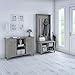 Bush Furniture Salinas Entryway Storage Set with Hall Tree, Shoe Bench and Accent Cabinet in Cape Cod Gray