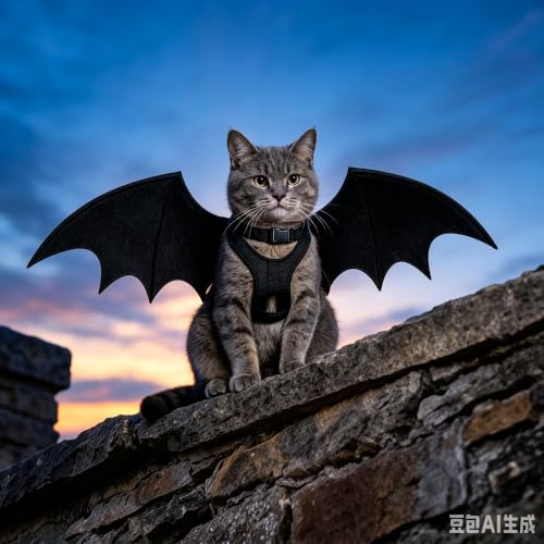 Dark Halloween Bat Wing Style Cat Costumes for Halloween Cosplay Party - image 5