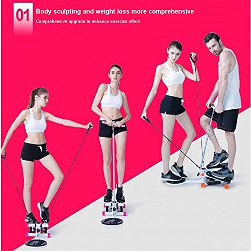 Image of Mini-Stepper Swing Stepper Step Machine with Twisting Machine and Handle Home Multifunctional Mini Stair Stepper Exercise Equipment