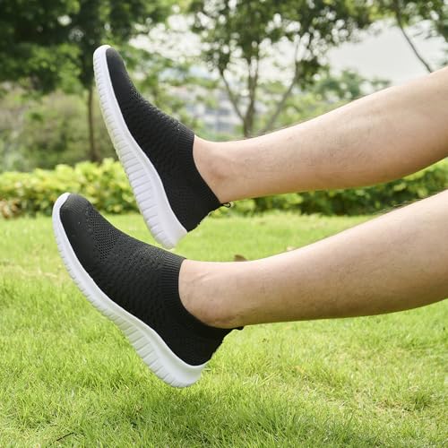 Image of TIOSEBON Men's Slip On Walking Shoes Arch Support Knit Mesh Lightweight Casual Comfortable Gym Workout Running Tennis Travel Standing Sneakers