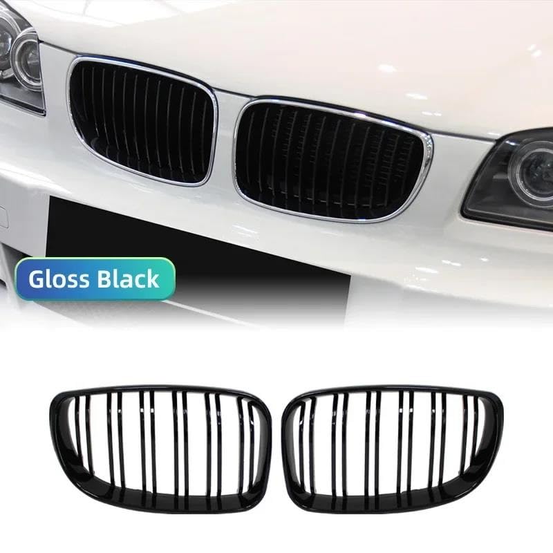 Grilles course BMW E87 E81 double ligne noir brillant pour optimiser le style du radiateur - 2
