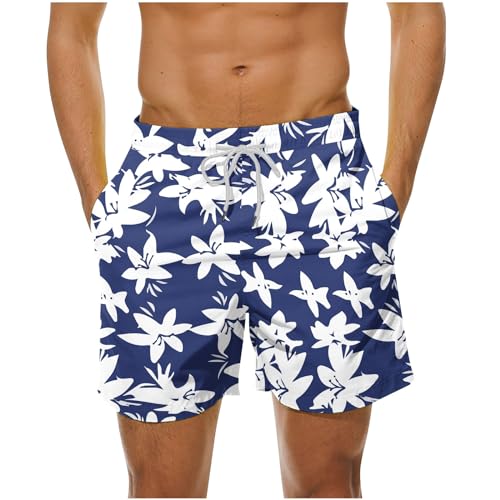 2025 Mens Summer Swim Shorts Cute Ocean Animal Print Quick Dry Swim Trunks Lightweight Beachwear for Surf and Pool