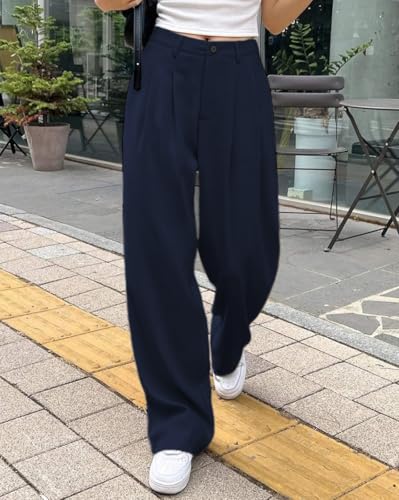 Image of KOTTY Womens Solid Stylish Maritime Blue Pant