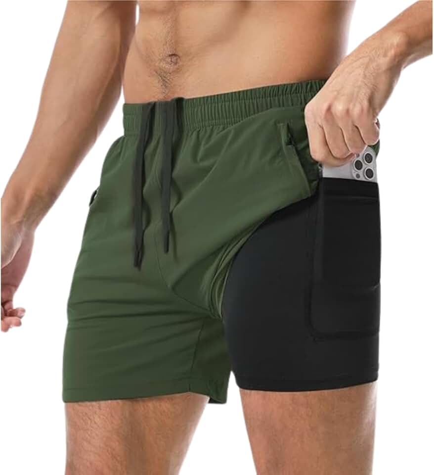 Bermuda Shorts 2 Em 1 Masculino Academia Dryfit Treino