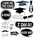 Glitter Graduation Photo Booth Props - 24Ct Party Supplies Decorations - Mortarboards Diplomas Ornaments