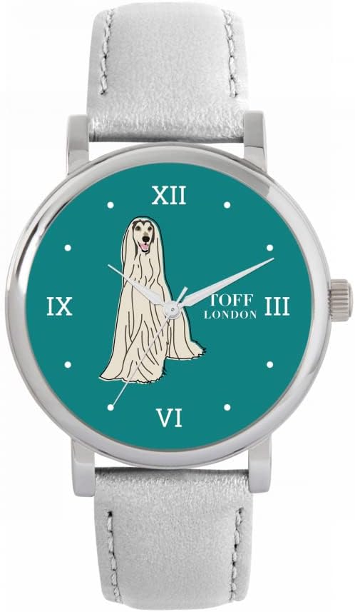 White Afghan Hound Dog Watch