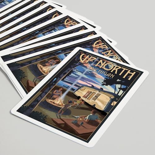 Baraja de cartas de póker Lantern Press con diseño retro miniatura 5