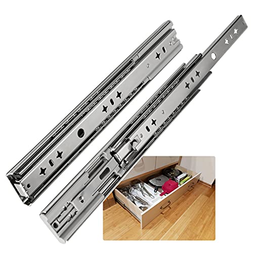 Duchunsheng Schwerlastauszug VOLLAUSZUG SCHWERLAST Teleskopschienen Softclose Selbsteinzug Bodenmontage Führungen Mit Kugellager 1 Paar (Size : 400mm(16 inch)) Cover