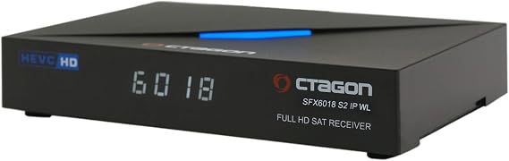 OCTAGON SFX6018 S2+IP WL H.265 HEVC 1x DVB-S2 HD E2 Linux Smart Receiver Satelliten Receiver mit Aufnahmefunktion Kartenleser YouTube Web-Radio 150Mbit WLAN und EasyMouse HDMI-Kabel Schwarz