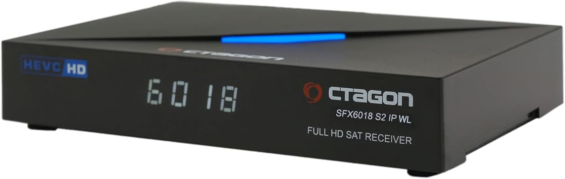 OCTAGON SFX6018 S2+IP WL H.265 HEVC 1x DVB-S2 HD E2 Linux Smart Receiver Satelliten Receiver mit Aufnahmefunktion Kartenleser YouTube Web-Radio 150Mbit WLAN und EasyMouse HDMI-Kabel Schwarz