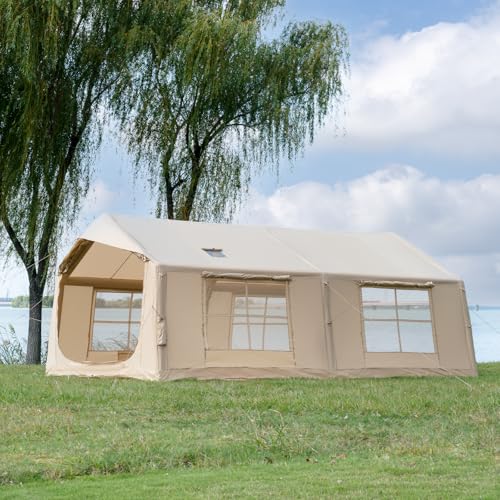 Inflatable Tent for Camping with 2 Rooms & Hand Pump...