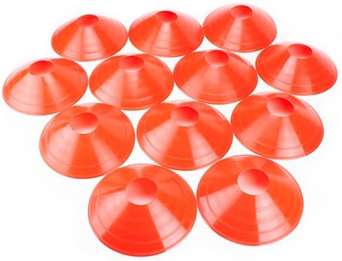 Crown Sporting Goods Set of 12 Soft Plastic Field Disc Cones (Orange)