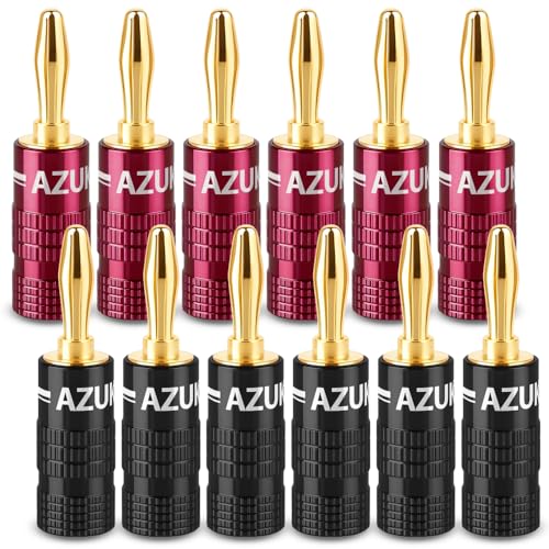Amazon | バナナプラグ 24K金メッキ オーディオ用 12AWG～18AWG ゲージ