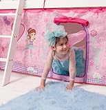 Noa and Nani Cabin Bed Midsleeper Kids Bunk with Slide and Fairies Tent, Tower and Tunnel in White - Image 3