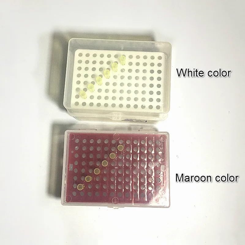 Laboratory Suction Head Box Plastic Box, for Suction Head 200 ul 96 Hole Chemical Biology Laboratory Suction Head Box for Suction Head 200 ul 1/PK(Maroon or red Color)