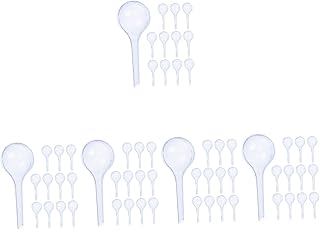 Angoily 60 peças de plantas domésticas autoirrigáveis plantas globo irrigação azul máquina bolas de esfera transparente para plantador de água interior jardim para flores imitação de flores conta-gotas ao ar livre