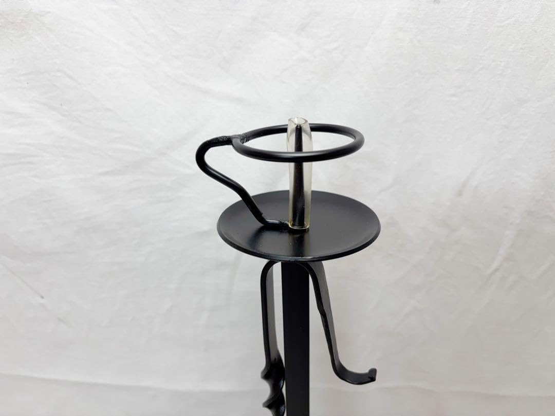 膳燭 夜咄道具 鉄製 高さ調整機能 燭台 芯切 蝋燭立 灯明