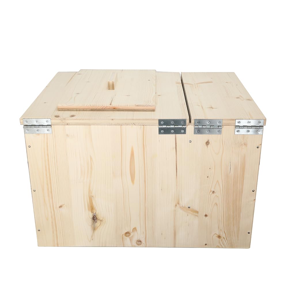Toilette sèche avec bac à copeaux de bois, livré avec seau 20L - Fabrication artisanale Française - N2