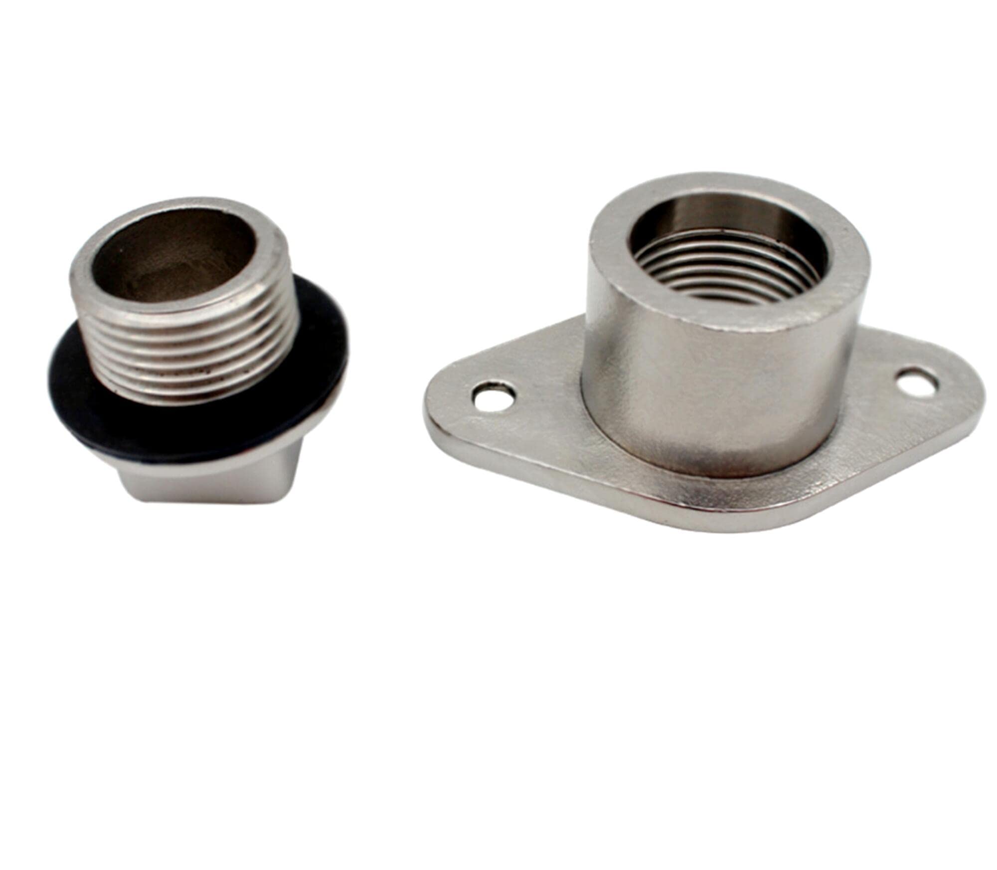 1/2 Pcs Boat Bung Drain Plug?316 Stainless Steel 70mm Water Plug Yacht Outlet Plug DrainW/Rubber Seal washers (1)