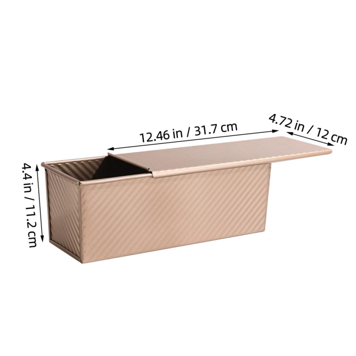 LABRIMP Caja de Tostadas Molde para Pan de Sándwich con Tapa Molde Antiadherente de Acero al Carbono para Hornear de Acero al Carbono para Tostadas Reutilizables