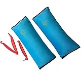 2 Car Seat Belt Pillows for Kids with 2 Seatbelt Clip - Headrest Neck Support Pads - Washable Covers - Adjust Vehicle Seat Belt Cushion for Children