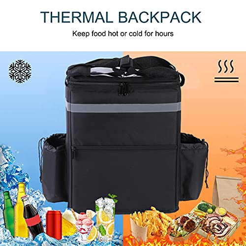 Cherrboll K-6 Bicycle Delivery Backpack With 2 Dividers & Cup Holders Insulated Food Delivery Bag Reusable Cooler Backpack thumb #1