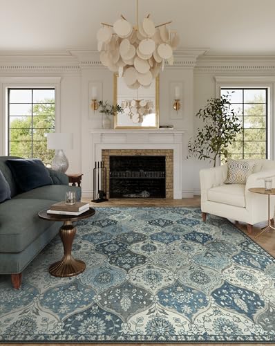 Lahome Moroccan Washable Rugs 9x12, Soft 9x12 Area Rug for Living Room