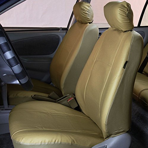 image for FH Group Front Set Faux Leather Car Seat Covers for Low Back Seat with