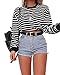 Produktbild Women's Long Sleeve Casual Crop Top Hoodies Pullover Sweatshirt Tops Shirt (White, S)