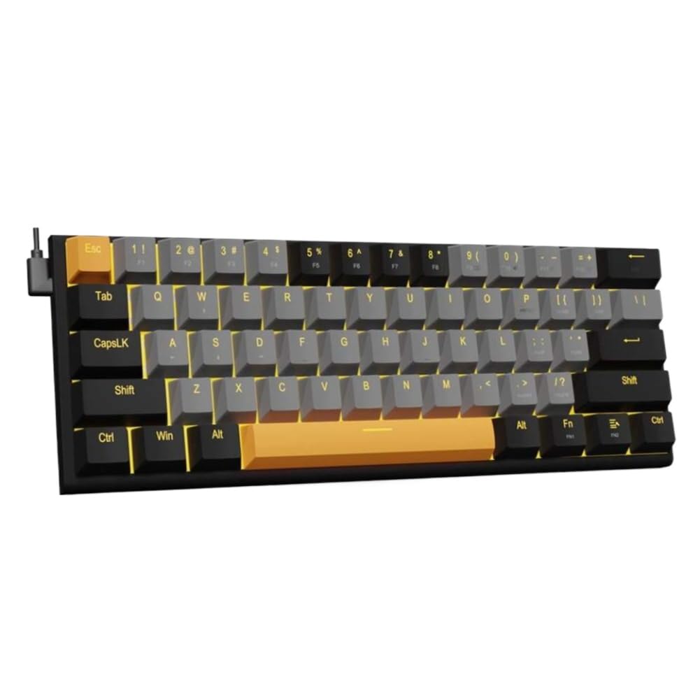 Clavier de jeu mecanique compact Z11 switch rouge 61 touches USB ordinateur PC