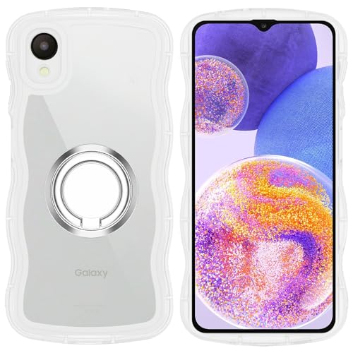 docomo Galaxy A23 5G ホワイト＆紐付きケース Galaxy A A23 5G SC-56C ケース スマホケース ストラップ