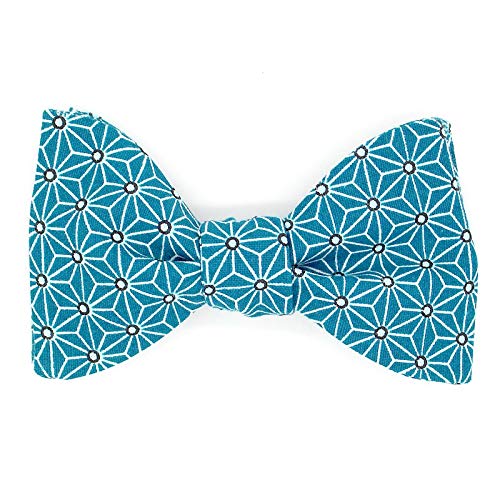 Noeud papillon bleu canard japonais Le Coq en Pap' en coton pour homme
